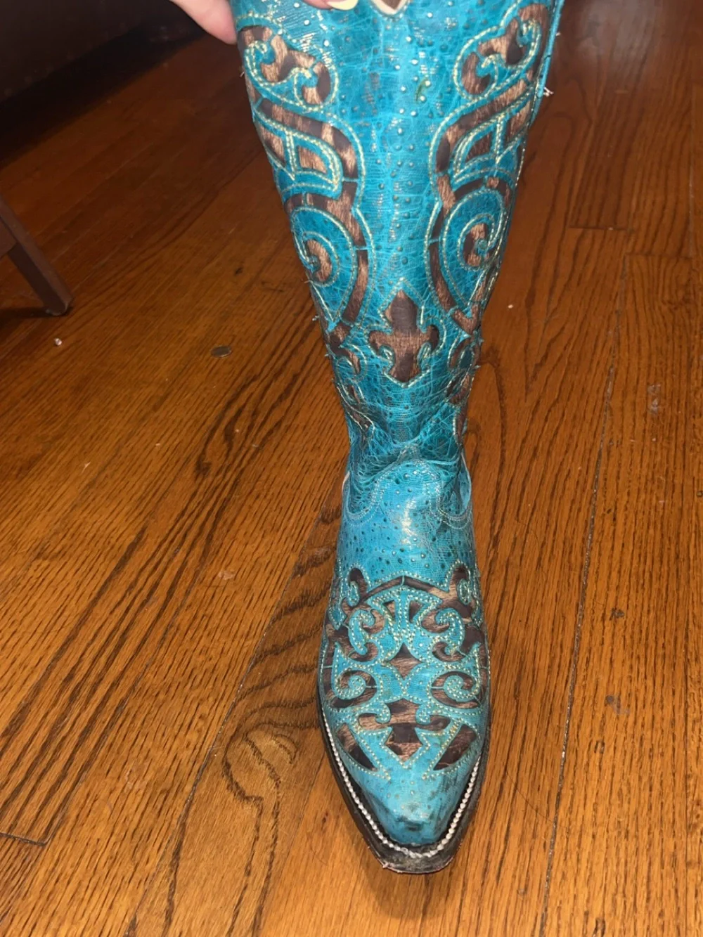 Women's Turquoise Western Embroidered Cowgirl Boots